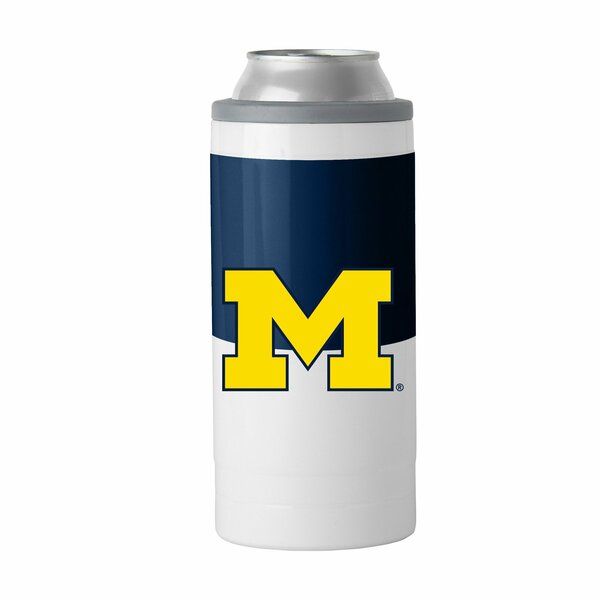 Logo Brands Michigan Colorblock 12oz Slim Can Coolie 171-S12C-11